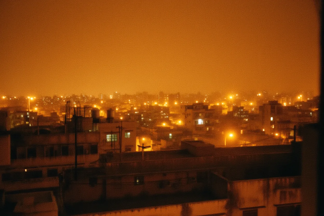 Karachi city night skyline